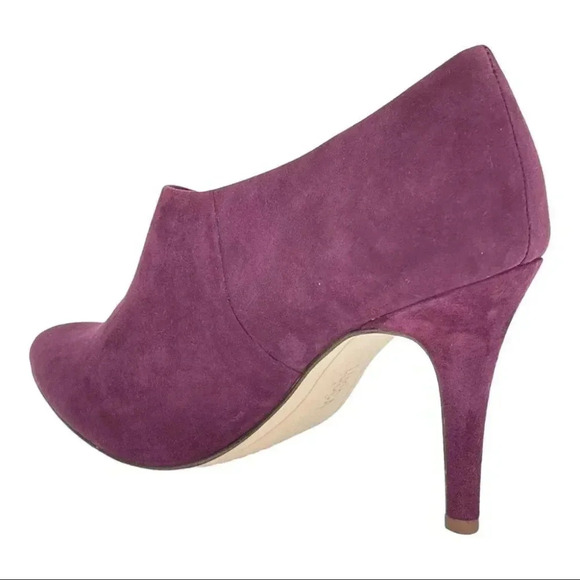 Lucca Lane Yalexis Prune Purple Suede Leather Womens Heels Size 6.5M - Picture 9 of 14